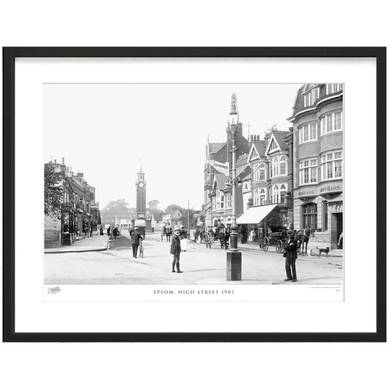 Epsom, High Street 1907 by Francis Frith - Single Picture Frame Print, 28cm H x 36cm W x 2.3cm D