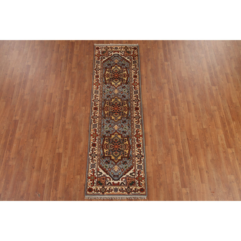 Tapis de couloir oriental géométrique 2 x 8
