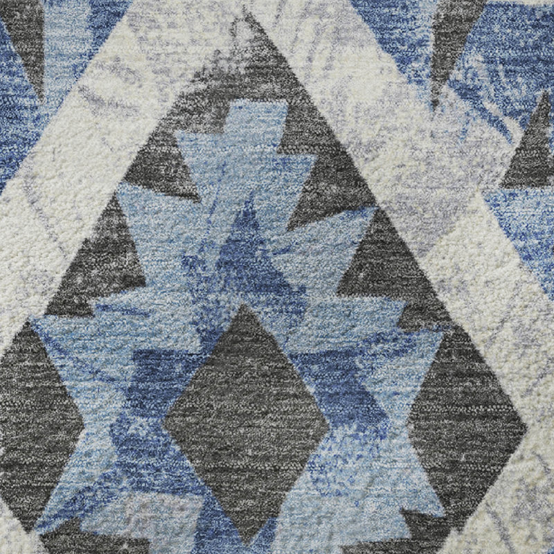 Tapis de qualité supérieure lavable à la machine Crestover AMF1878 Aztec, Rectangle 5 pi x 7 pi 6 po