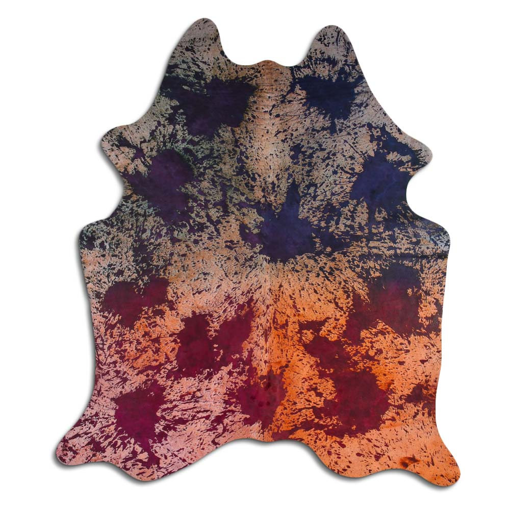 Foundry Select ACID WASHED HAIR ON Cowhide RUG DISTRESSED COLORFUL 3 ...