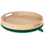 39cm Wide Round No Pattern Pouffe Ottoman with Storage
