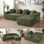 Modern Oversized 262cm Boneless Corner Sofa L-Shaped Corduroy Sofa With Storage Pockets-879638393-879638399