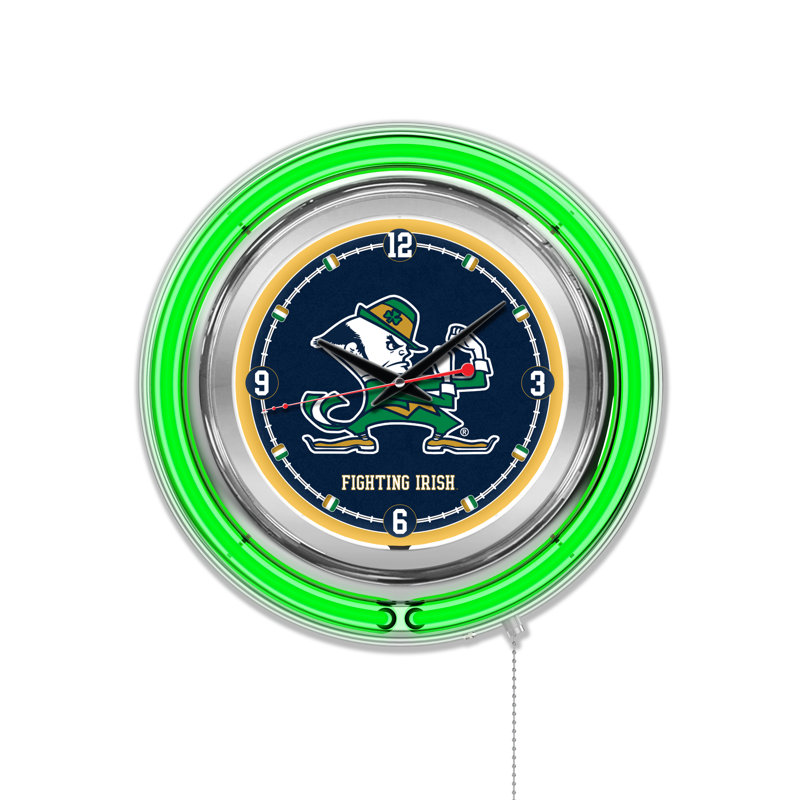 Horloge murale 15 po NCAA, Notre Dame - farfadet
