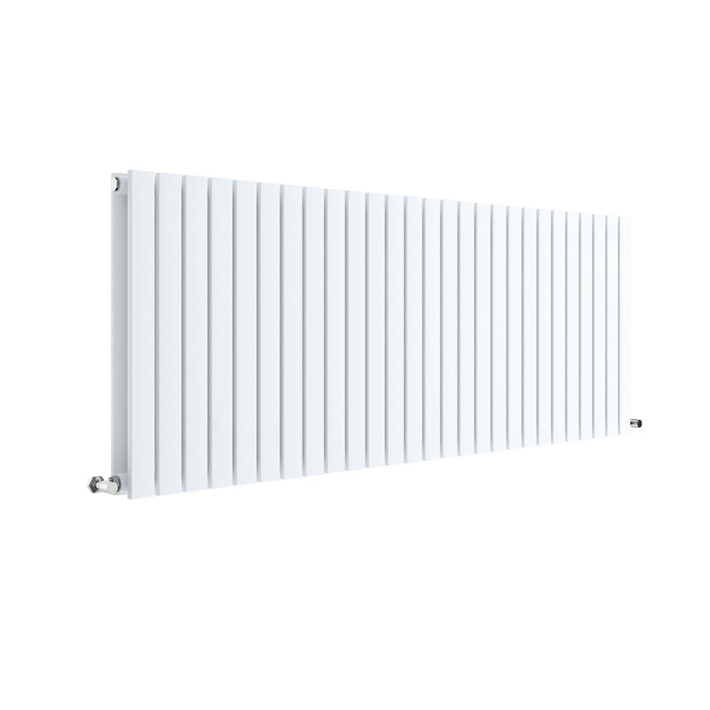 Sloane Horizontal Standard Radiator, White, 60cm H x 157.2cm W x 7.2cm D