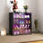 Shoe Box With RGB LED Light, Wooden Stackable Shoe Storage Box With Glass Door, Shoe Storage Bin Shoe Display Case For Sneakers (4 Tier-1)-1190245603