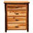 Fireside Lodge Hickory Log Four Drawer Chest - Cinnamon - Premium Line-1467491965