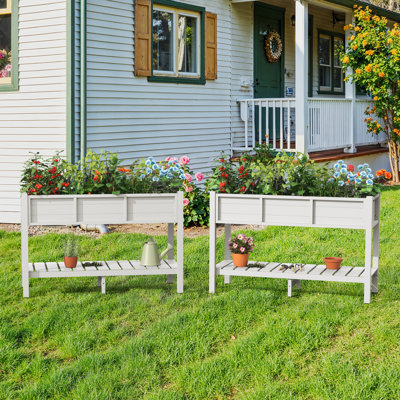 Ensemble de 2 pots à fleurs surélevés Antoniya