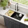 DeerValley 33" x 19" Rectangular Undermount Single Bowl Quartz Kitchen Sink with Accessories