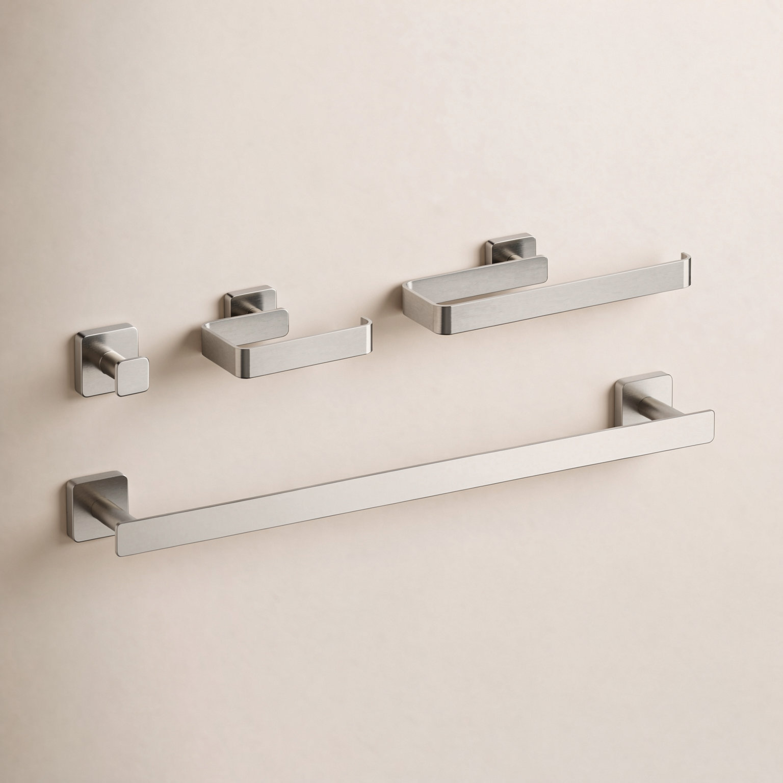 Blaze 4-Piece Bathroom Hardware Set, Brushed Nickel