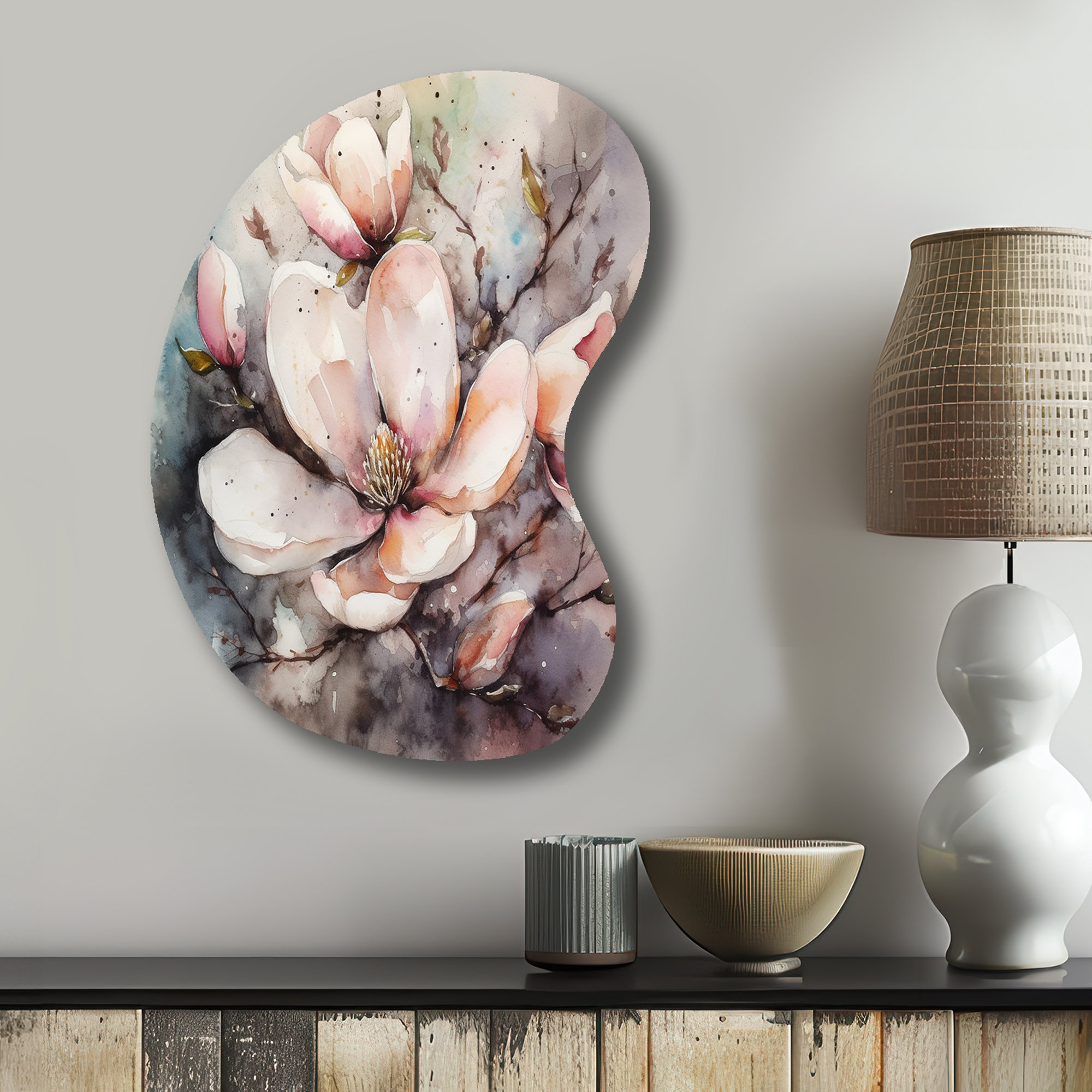Lark Manor Selph - Magnolias Boom Shape Metal Wall Sculpture - Wayfair ...