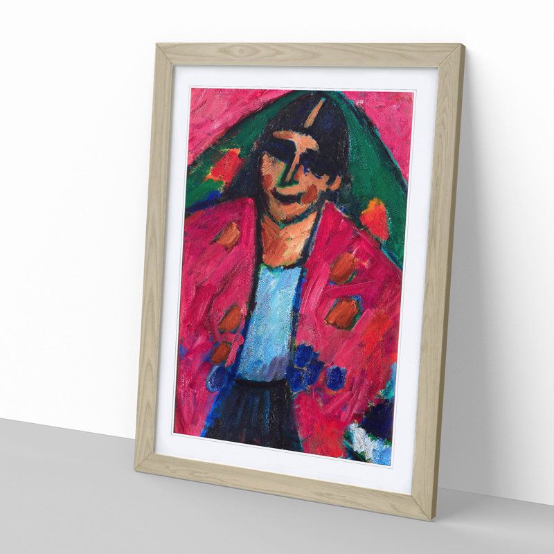 Portrait of a Woman Vol.4 by Alexej Von Jawlensky - Framed Print, 36cm H x 27cm W x 2cm D, Oak Framed