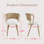 Ensemble de 4 chaises de salle à manger confortables, de style campagnard, en rotin et en métal, pour la cuisine et la maison.