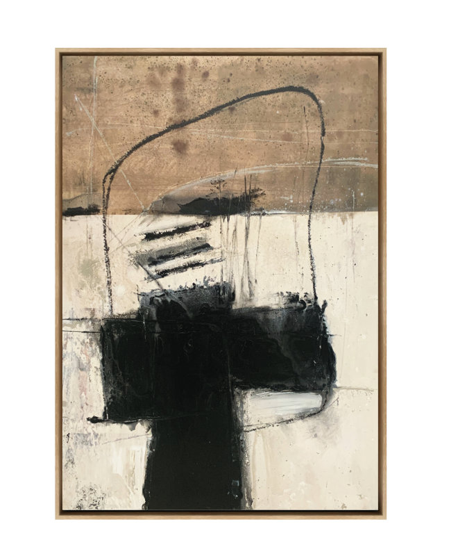 Formelle Single Picture Frame Painting on Wood, 130cm H x 100cm W, Oak