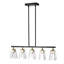 Lustre de style moderne moderne avec plafonnier en verre transparent 32 pouces Turnerville