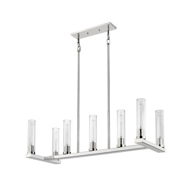 Lustre linéaire moderne à 7 lumières de style bougie Lustreann