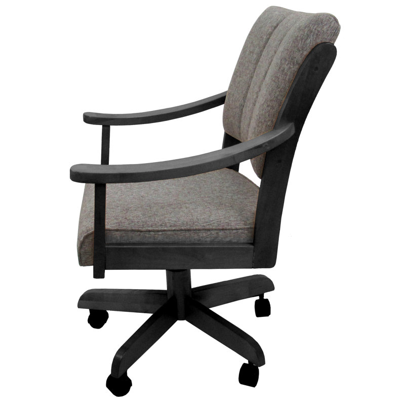 Evteka Upholstered Arm Chair, Mojave Grey, Dark Grey