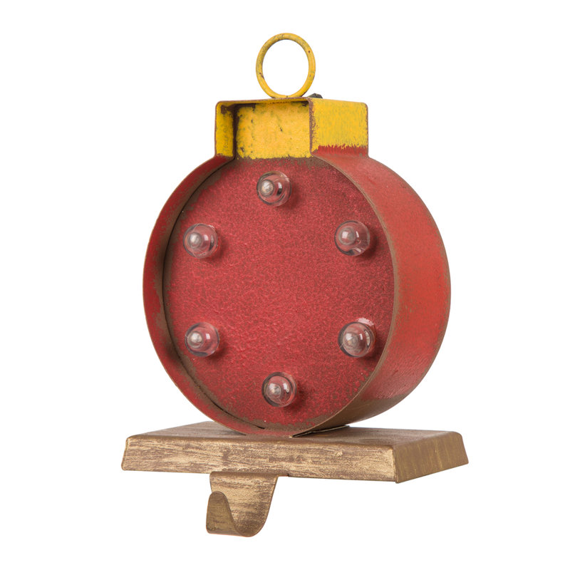 Battery Operated Marquee LED Lighted Ornament Stocking Holder