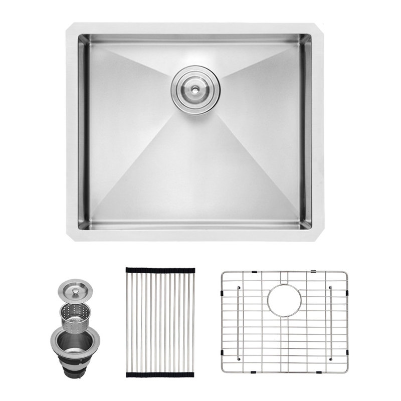23'' L Undermount Single Bowl Stainless Steel Kitchen Sink