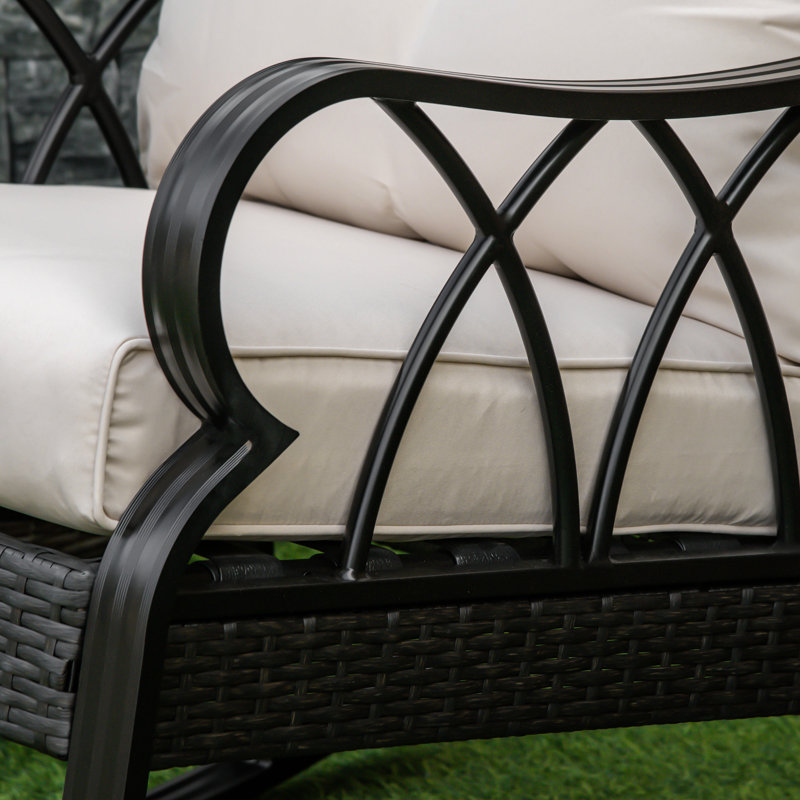 Chaise berçante en aluminium pour l'extérieur