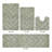 Hugo Premium 100% Cotton 1990 GSM 4-Piece Tufted Bath Rug Set with Non-Slip Spray Latex Backing, OEKO-TEX® Certified, Super Absorbent & Machine Washable, Dark Sage-311034145-286268705