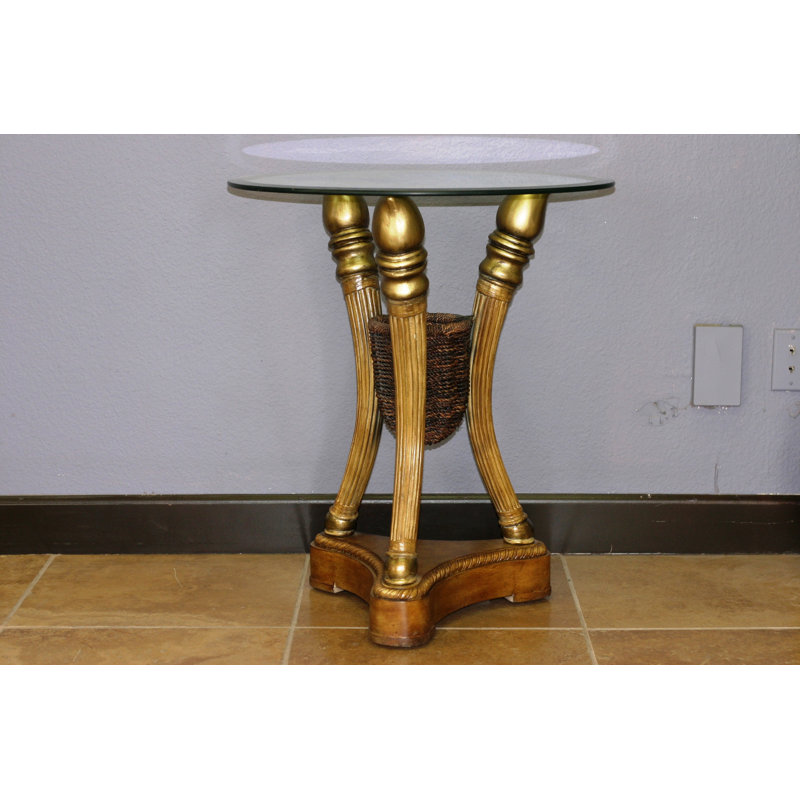 Rothenberg Glass Top End Table