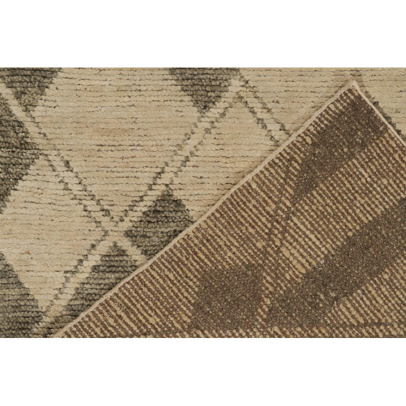 Hand Knotted Wool Geometric Area Rug