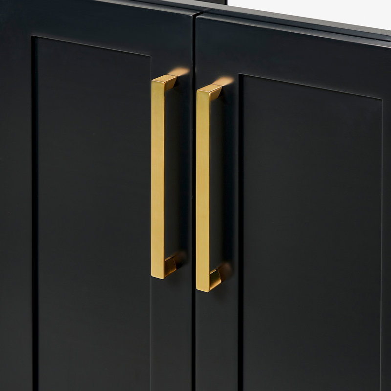   Base de meuble-lavabo simple 60 po Loren, Noir