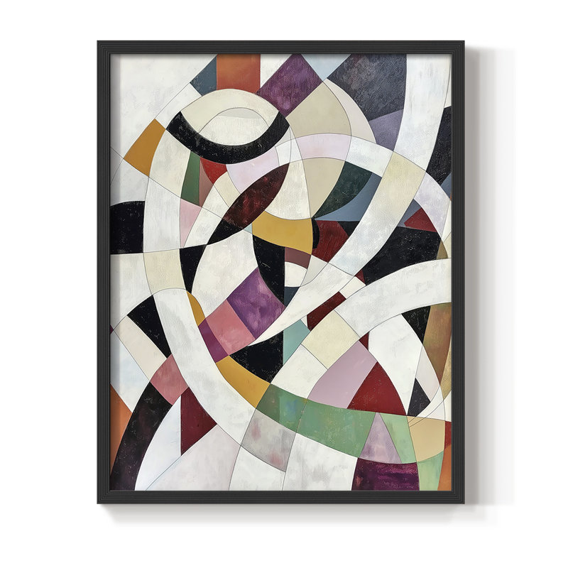 Série ABSTRACT LX - Impression encadrée de qualité supérieure - Prêt à être accroché - Aucun clou requis, H 11 po x l 9 po