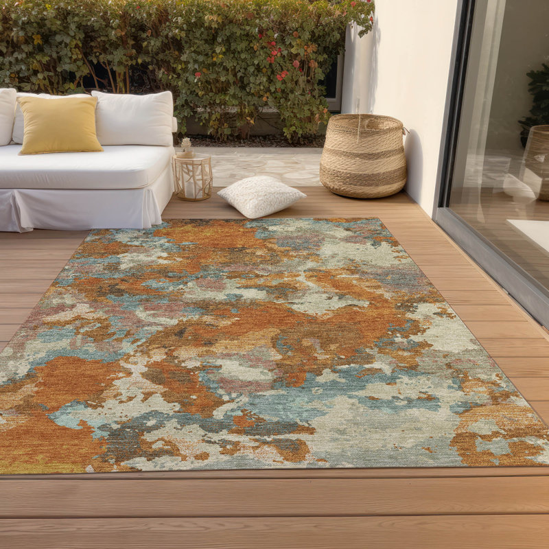 Tapis cuivre intérieur / extérieur lavable à la machine Christain ACN1385, Rectangle 2 pi 6 po x 3 pi 10 po