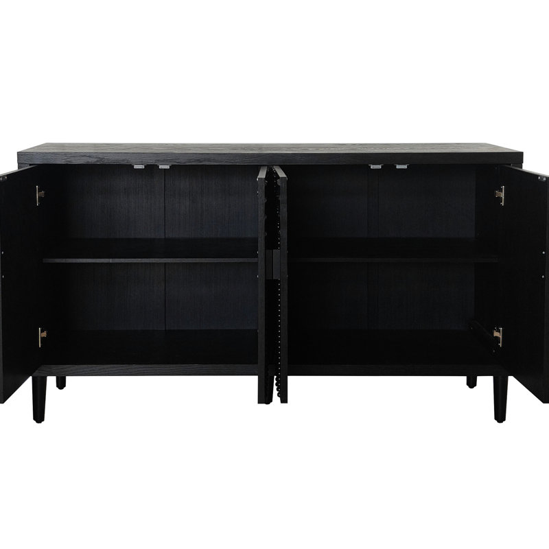 Armoire en bois avec 2 grands espaces de rangement pour le buffet du salon