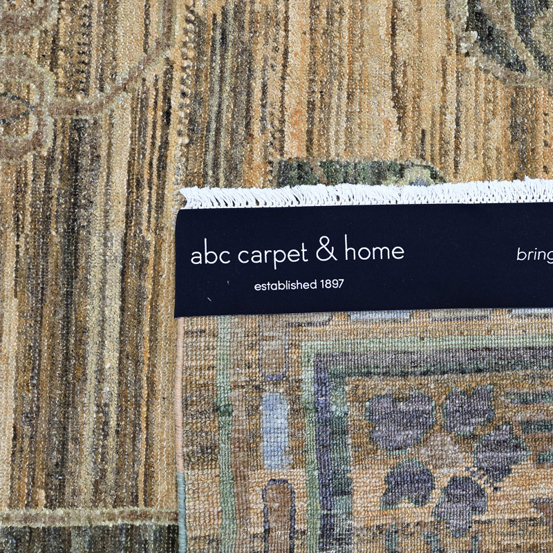 Orange Alchemy Traditional Silk Wool Blend Rug - 7'11" x 10'9"