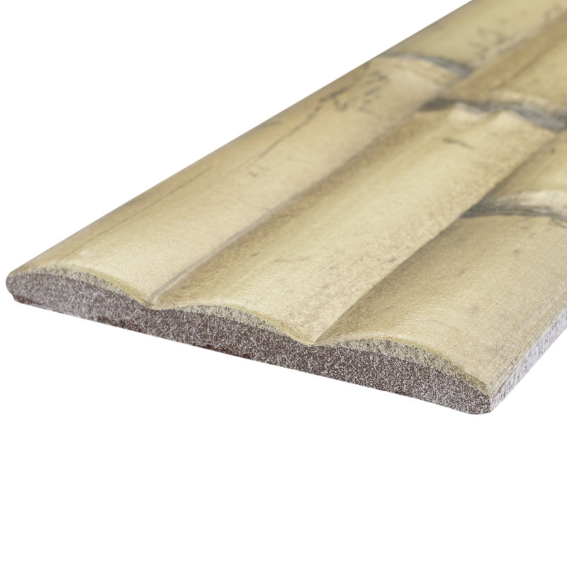 Carreau de céramique en bambou cannelé 4 po x 19-3 / 4 po Albufera, Beige