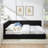 Brooks Velvet Tufted Bed with Backrest & Armrests-1090055500