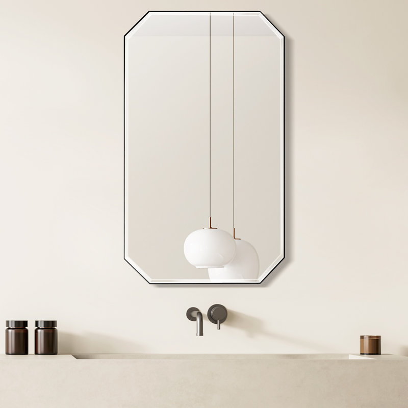 Miroir mural Sabadell, Noir mat