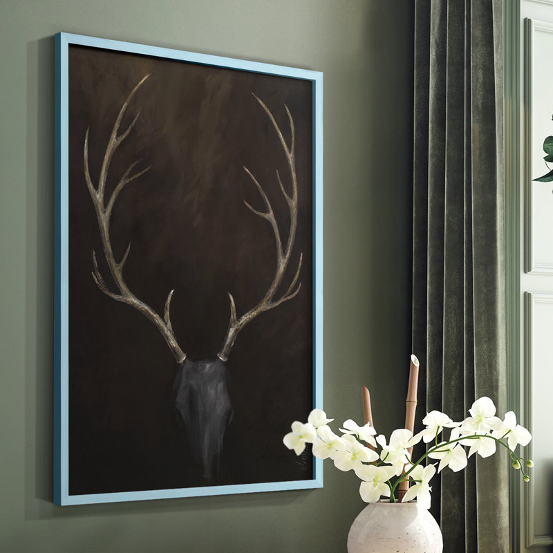 Reproduction encadrée Buck - bois massif, Bleu, H 10 po x l 8 po