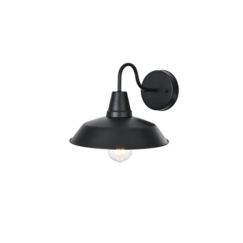 Applique murale d'extérieur noire Tinsley, H 8 po x l 10 po x P 13 po