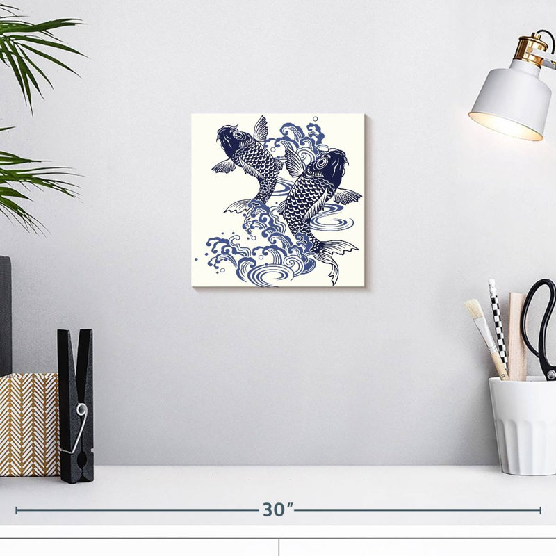 Peinture à l'encre Brampt, H 10 po x l 10 po