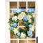 27" Assorted Hydrangea Wreath With Magnolia Leaves