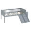 Twin Bed Frame With Storage Shelf, Wooden Bed Frame With Slide And Ladder-1040554657