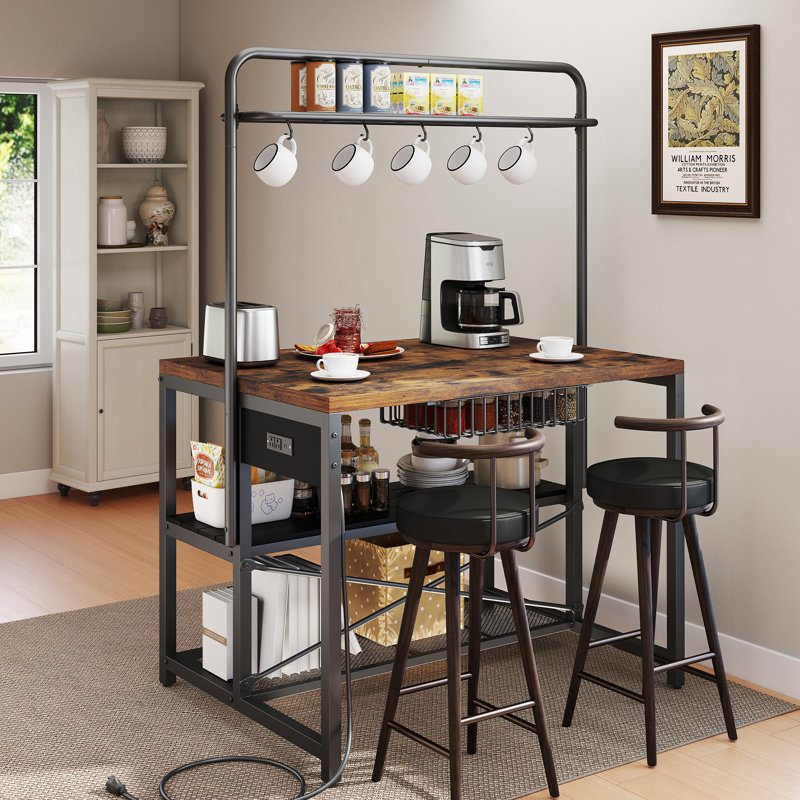 Îlot de cuisine avec rangement 46 po, Brun rustique