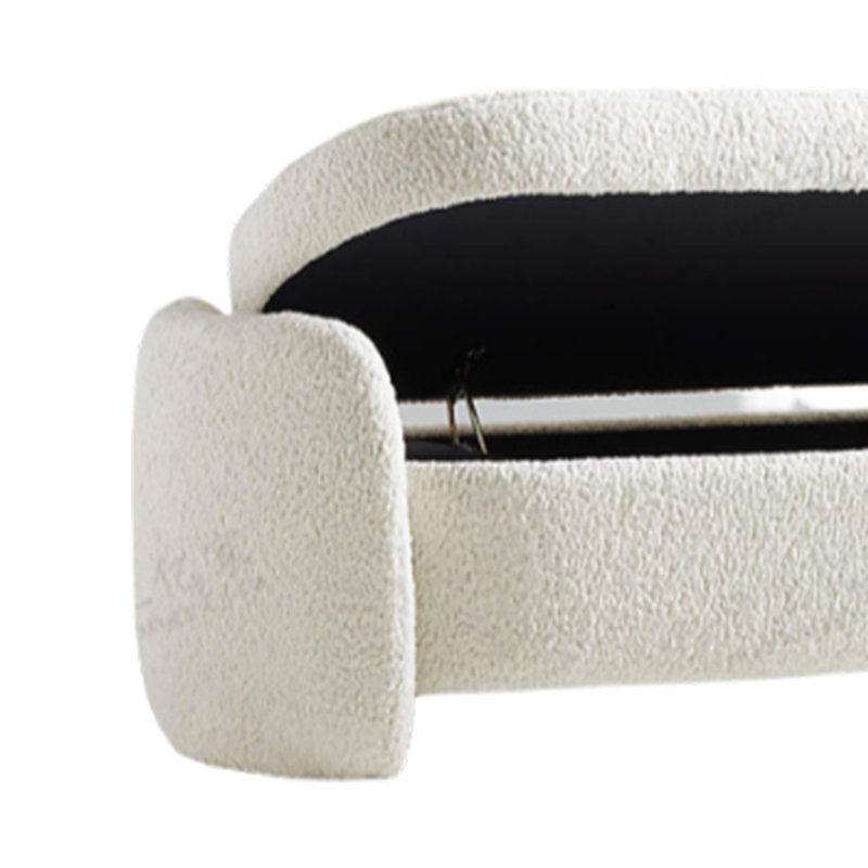 Grandin, Blanc cassé / blanc, 17.72" H x 59.06" W x 19.69" D