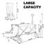 Chariot pliant pliable extra long de 300 L et 49 po avec hayon arrière, grandes roues de 7 po x 4 po tout-terrain, chariot de plage Chariot de plage pliable robuste de 400 lb pour le camping de sports de jardin