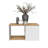 Coffee Table, 2 Shelves, White / Natural Oak