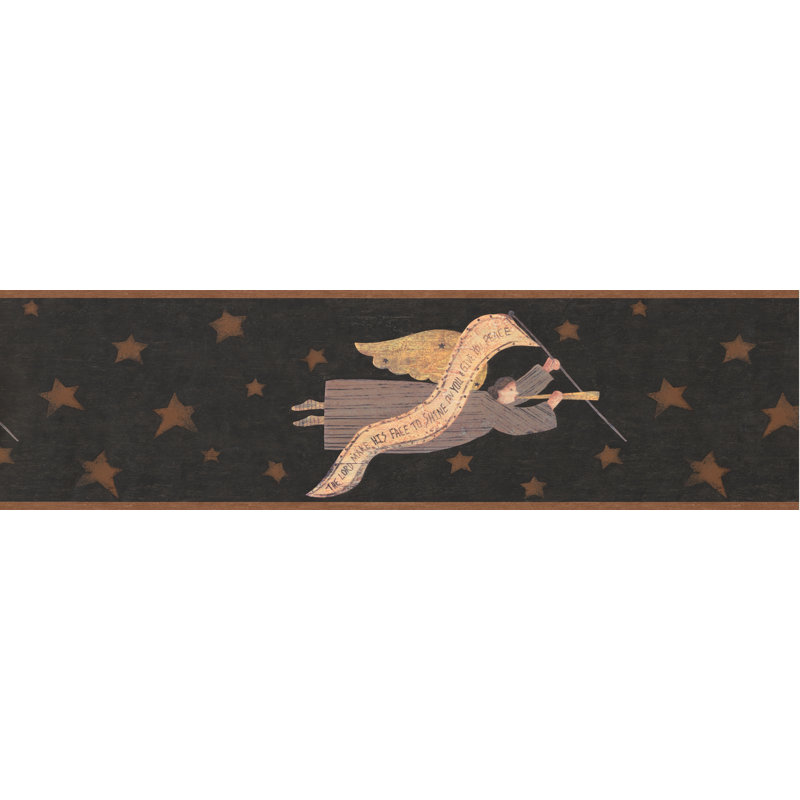 Bordure de papier peint ange volant dans le ciel Zablocki L 15 pi x l 6 po
