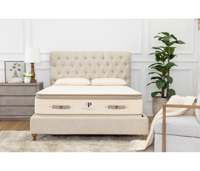 PlushBeds Luxury Bliss 12" Medium Hybrid Latex Mattress, Split King