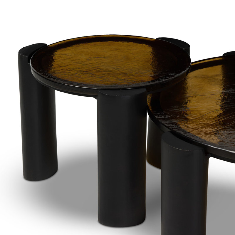 Rover Glass Nesting End Table