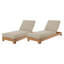 2 chaises longues d'extérieur en teck Pacific-92990490