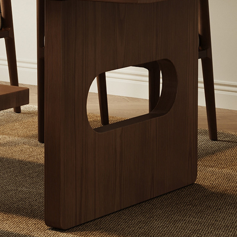 Bureaux rectangulaires bruns en bois massif, H 29,53 po x l 86,61 po x P 35,43 po