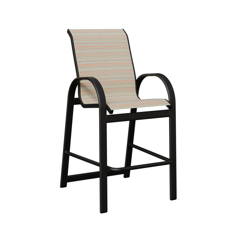Fauteuil de bar berlinois Berlin Gardens, Noir mat, Echo opale