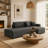 Wool Right Facing Sectional Sofa With Chaise